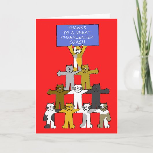 感謝していチアリーティングコーチ サンキューカード (正面)