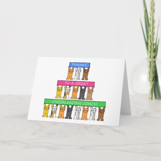 感謝していチアリーティングコーチ サンキューカード (正面)