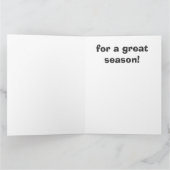 感謝していチーム素晴らしのホッケーコーチに サンキューカード (内部)