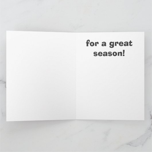 感謝していチーム素晴らしのホッケーコーチに サンキューカード (内部)