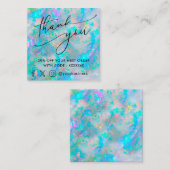 感謝していテクスチインスパイアャ割引カード スクエア名刺 (正面/裏面)