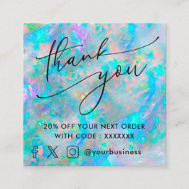 感謝していテクスチインスパイアャ割引カード スクエア名刺