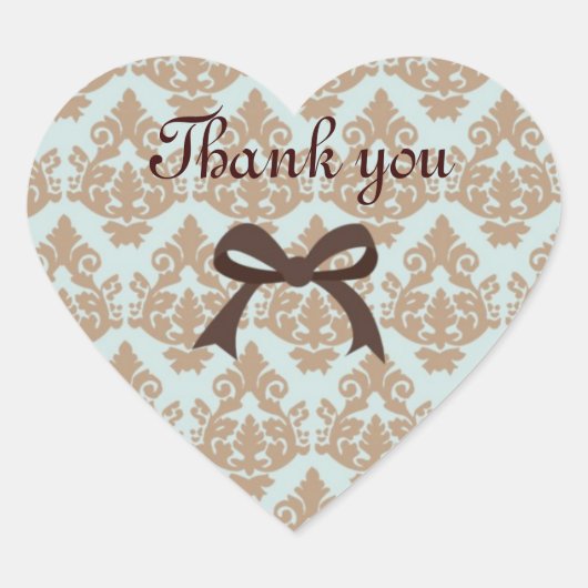 感謝していテンプレート ハートシール (正面)