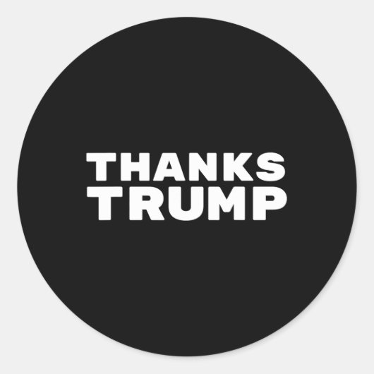 感謝していトランプ – 皮肉 ラウンドシール (正面)