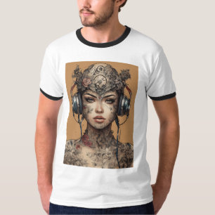 感謝していトリガー – Tattoo-スタイル感動的 Tシャツ