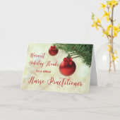 感謝していナース開業医クリスマスツリーオーナメント カード (黄色い花)