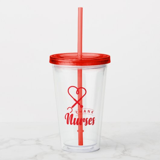 感謝していナース アクリルタンブラー (正面)
