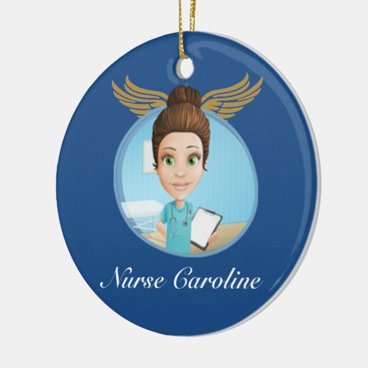 感謝していナース- SRF セラミックオーナメント (左)