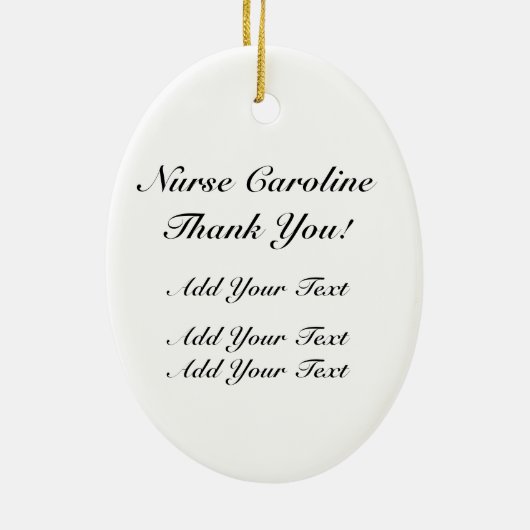 感謝していナース- SRF セラミックオーナメント (裏面)