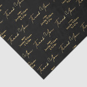 感謝していハッピーバースデーブラック金ゴールド高級パターン 薄葉紙 (詳細)