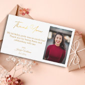 感謝していハッピーバースデー金ゴールド写真シック ノートカード