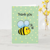感謝していハッピービー カード (黄色い花)