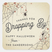 感謝していハローウィンパーティ スクエアシール (正面)