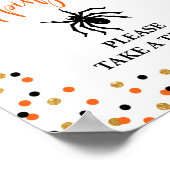 感謝していハローウィンパーティPopcorn Sign ポスター (角)