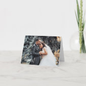 感謝していハート写真と結婚共に ノートカード (正面)