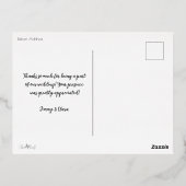 感謝していハート結婚のフォトフォイルはがき 箔招待状ポストカード (裏面)