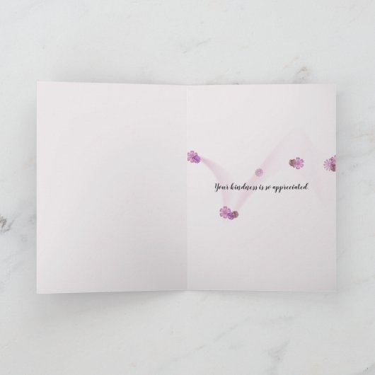 感謝していバラ カード (内部)