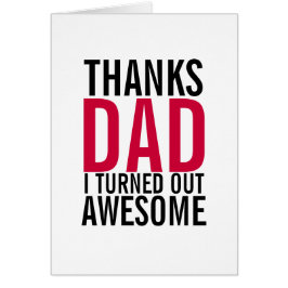 感謝していパパお父さんの日素晴らし札を出した