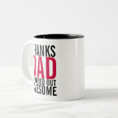 感謝していパパお父さんの素晴らしデイマグ ツートーンマグカップ (正面左)