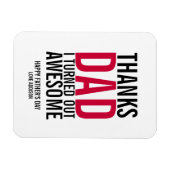 感謝していパパが父の日素晴らし磁石を出した マグネット (横)