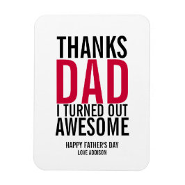 感謝していパパが父の日素晴らし磁石を出した マグネット