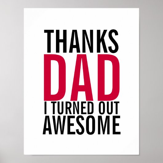 感謝していパパ父の日のポス素晴らしター ポスター (正面)