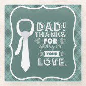 感謝していパパ ガラスコースター (正面)