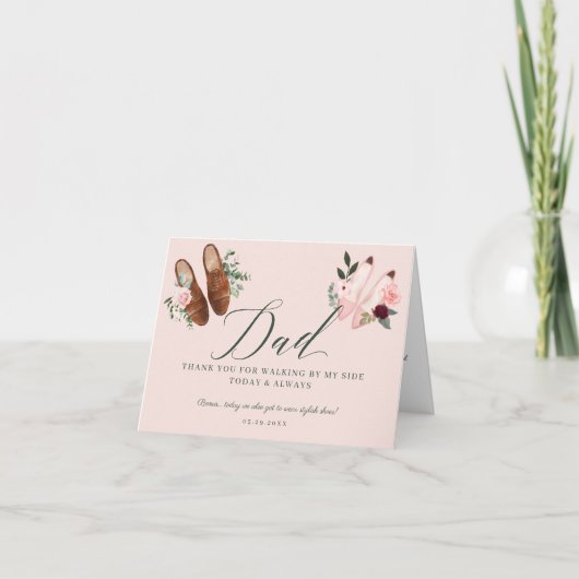 感謝していパパ |歩くバイマイサイドウォーターカラーシューズ サンキューカード (正面)