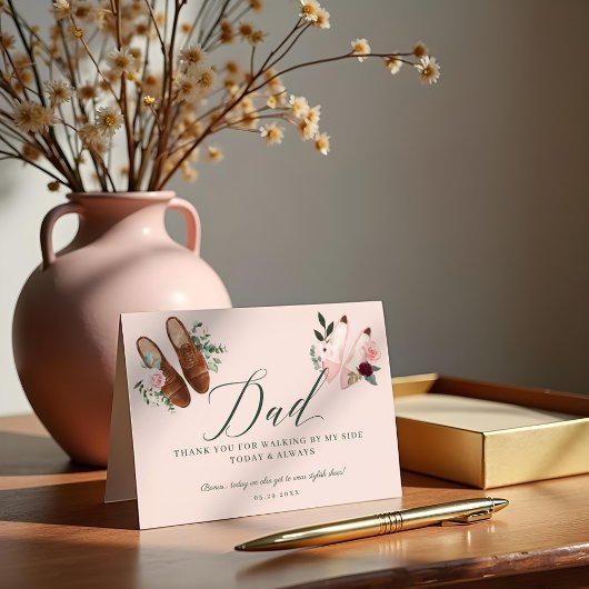 感謝していパパ |歩くバイマイサイドウォーターカラーシューズ サンキューカード