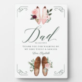 感謝していパパ |歩くバイマイサイドウォーターカラーシューズ フォトプラーク (正面)