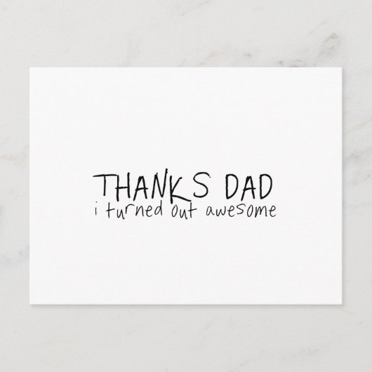 感謝していパパ...父の日贈り物 ポストカード (正面)