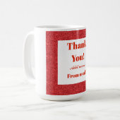 感謝していパーソナライズされたお前は コーヒーマグカップ (正面左)