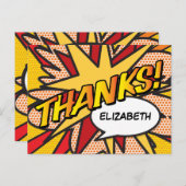 感謝していパーソナライズされた口バブモダン 案内ポストカード (正面/裏面)