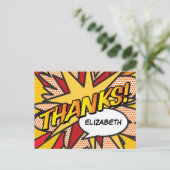 感謝していパーソナライズされた口バブモダン 案内ポストカード (スタンド正面)