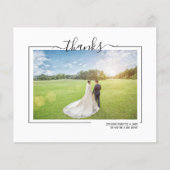 感謝していパーソナライズされた結婚Photo's Card (正面)