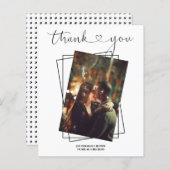 感謝していパーソナライズされた結婚Photo's Card (正面/裏面)