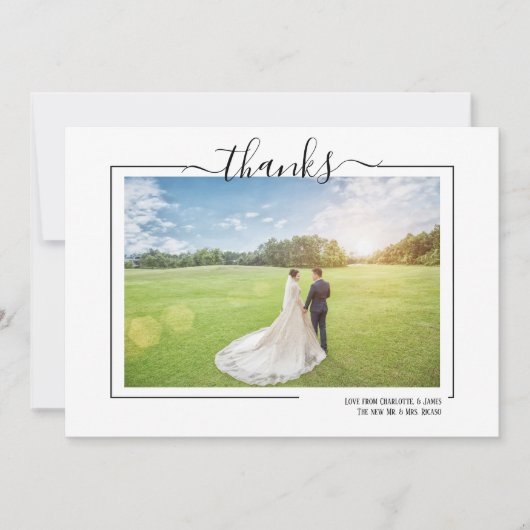 感謝していパーソナライズされた結婚Photo's Card シーズンカード (正面)