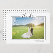 感謝していパーソナライズされた結婚Photo's Card シーズンカード (正面/裏面)