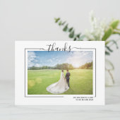 感謝していパーソナライズされた結婚Photo's Card シーズンカード (スタンド正面)