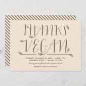 感謝していビーガン 招待状 (正面/裏面)