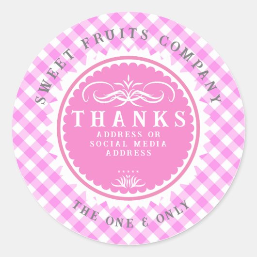 感謝していピックのジンガムクラシック丸シール ラウンドシール (正面)