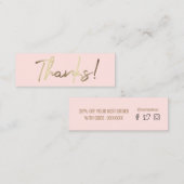 感謝していピンク スキニー名刺 (正面/裏面)