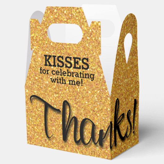 感謝していフェイクグリッター フェイバーボックス (オープン)