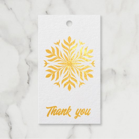 感謝していフェザー・フレーク・ホリデー ギフトタグ (正面)