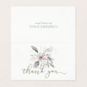 感謝していフローラ配列のタイポグラフィ 名刺 (外部フラット)