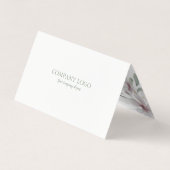 感謝していフローラ配列のタイポグラフィ 名刺 (裏面)