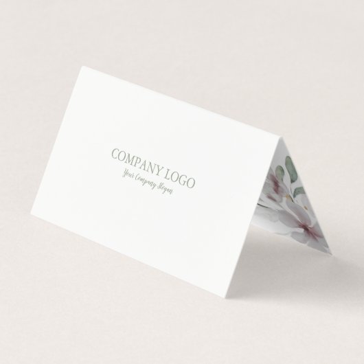 感謝していフローラ配列のタイポグラフィ 名刺 (裏面)