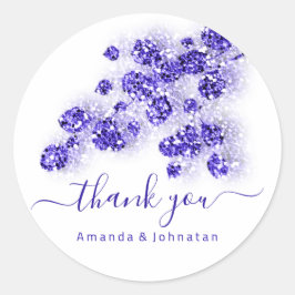 感謝していブライダルSweet16thフローラホワイト王室のブルー ラウンドシール