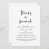 感謝していブランチ、ポスト結婚のお祝い 招待状 (正面/裏面)