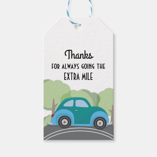 感謝していマイル行く ギフトタグ (正面)